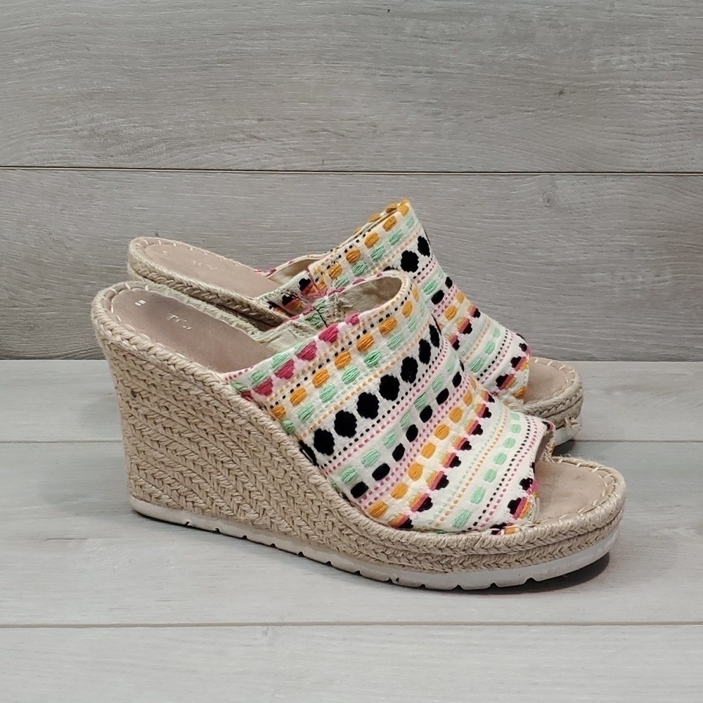 Toms Women Espadrille Wedge Sandals shoes sz 9